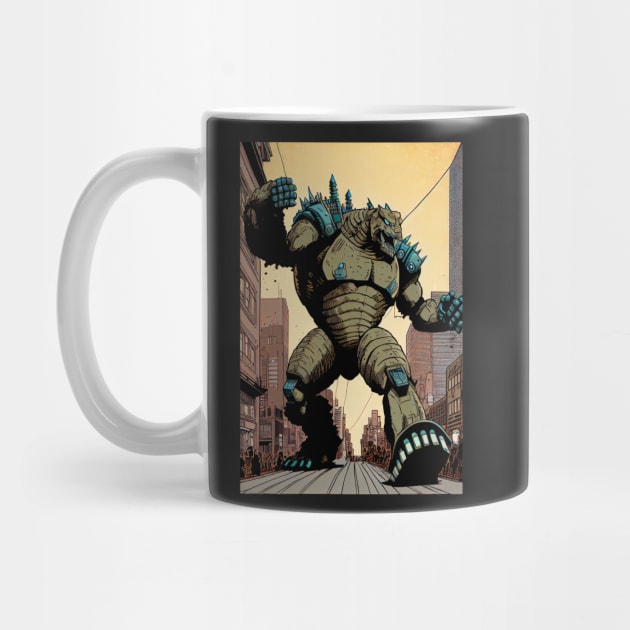 Monster giant robot attacking the city by KoolArtDistrict